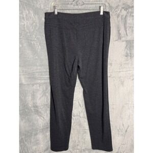 Elliott Lauren Grey Micro Houndstooth Pull On Stretch Pants Size 12 Charcoal